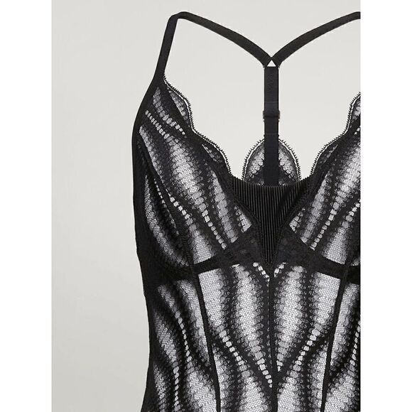 NWT Wolford Esmeralda String Body Black 8 B-cup - Picture 6 of 16